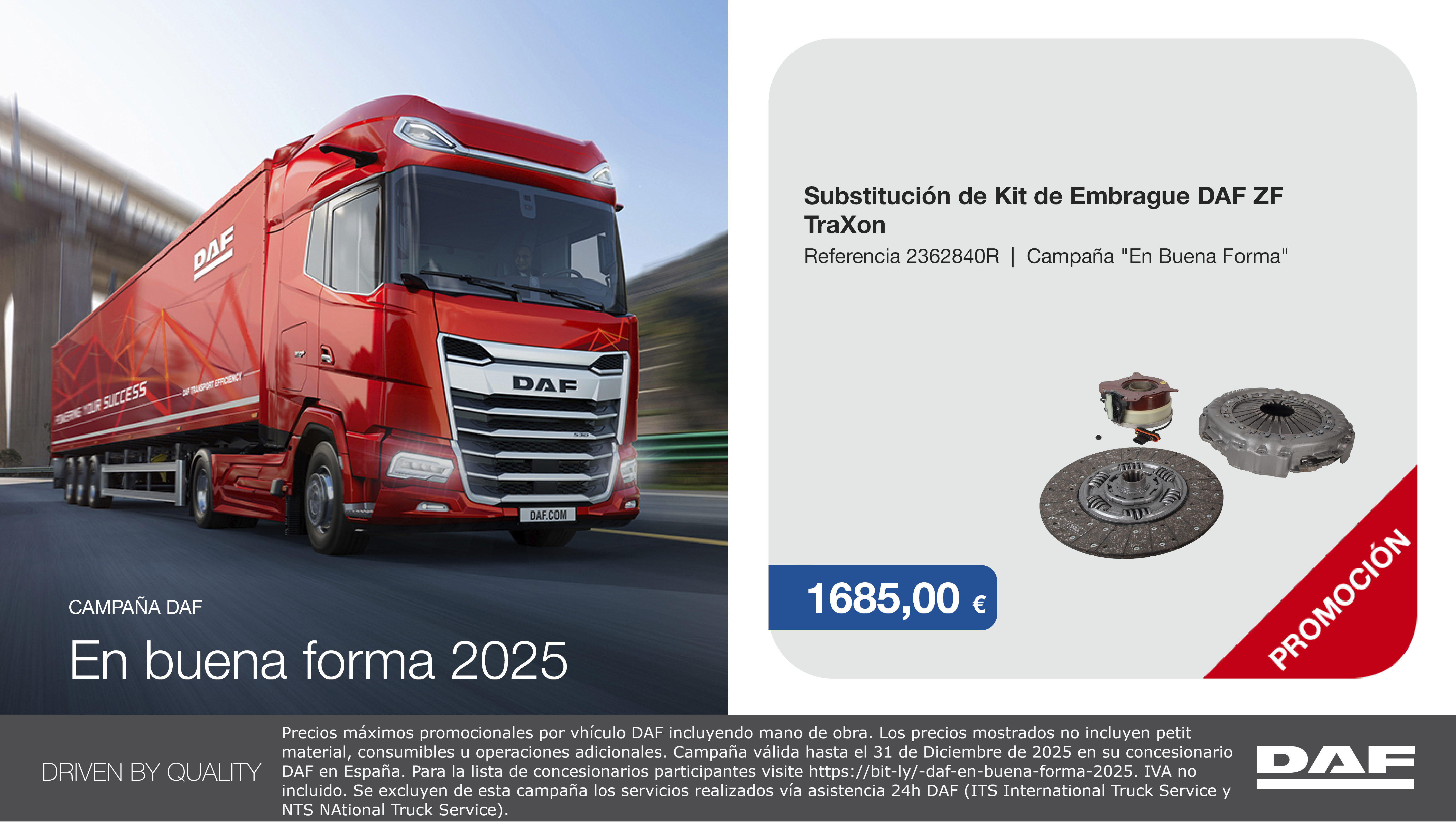 BF - Sustitución de Kit de Embrague DAF ZF TraXon